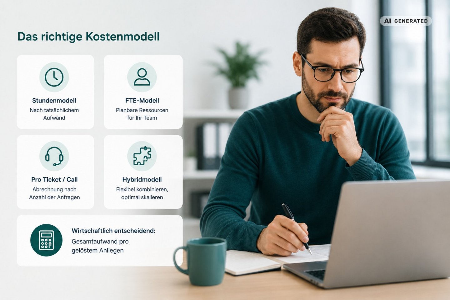 Kostenmodelle bei einem Kundenservice-Outsourcing-Anbieter im Vergleich