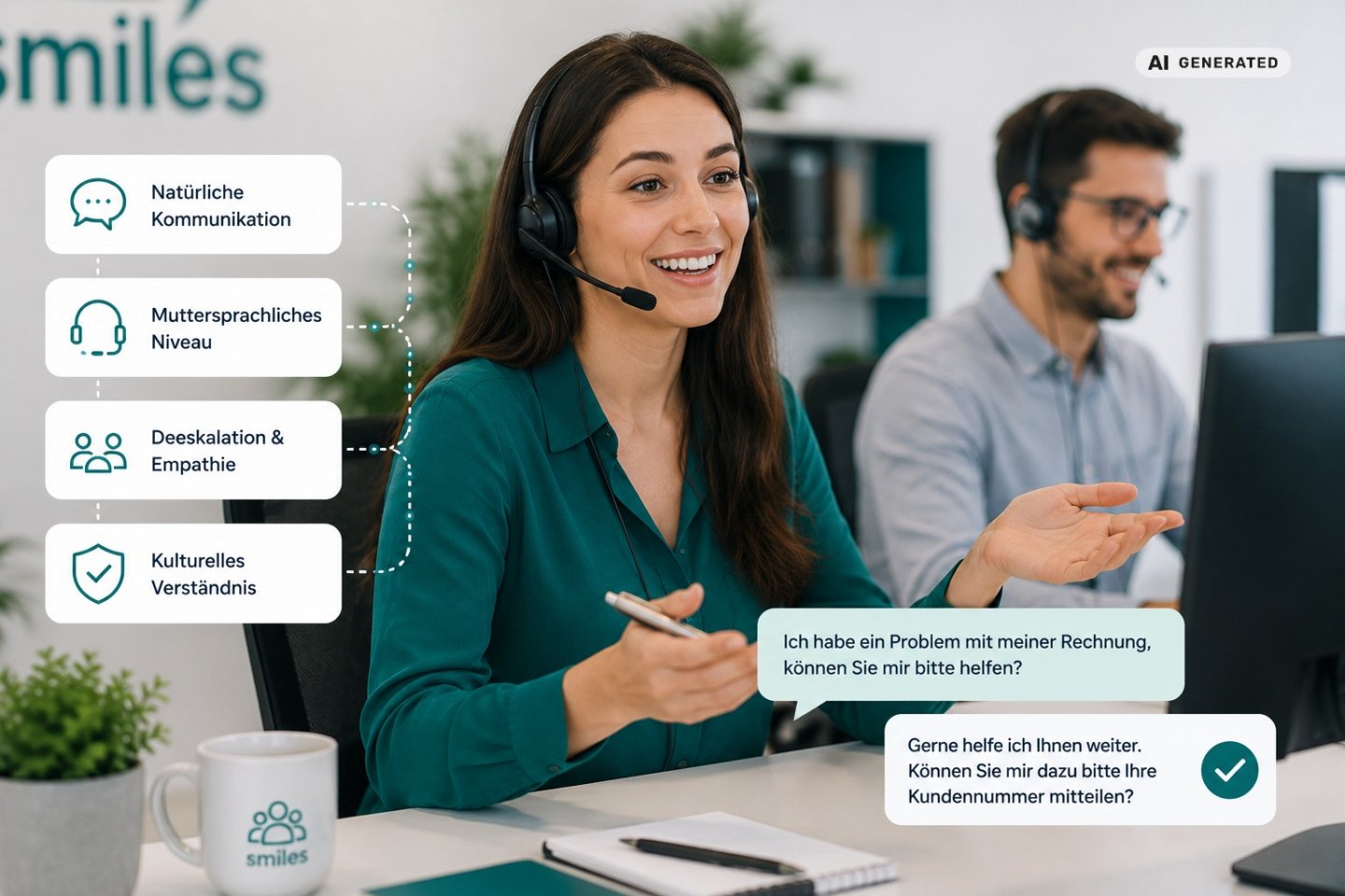 Sprachqualität bei einem Kundenservice-Outsourcing-Anbieter