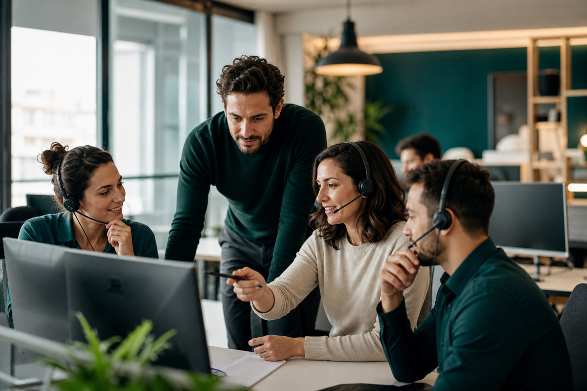 Deutschsprachiges Kundenservice-Team in einem europ&auml;ischen B&uuml;ro als Visual f&uuml;r Nearshoring im DACH-Markt
